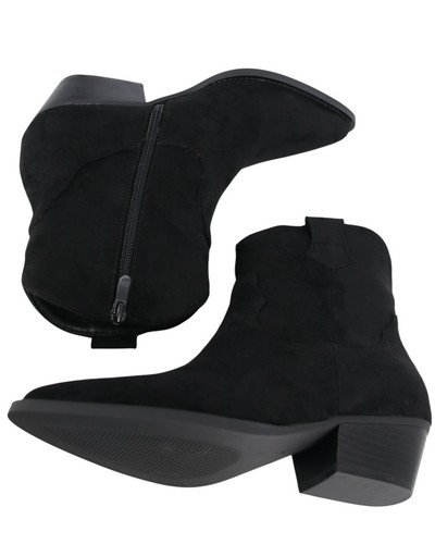 Schwarze damen stiefeletten - schwarze, damen-stiefeletten
